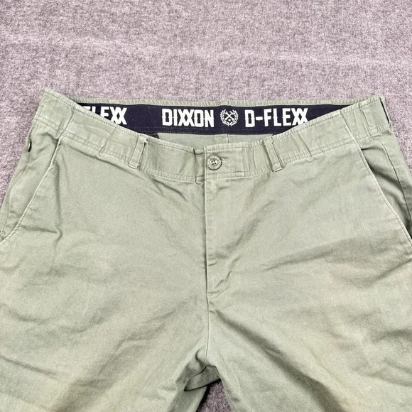 Dixon Pants Mens 40x31 Green D-Flex Chino Stretch Casual Straight Fit Outdoors - Picture 2 of 8